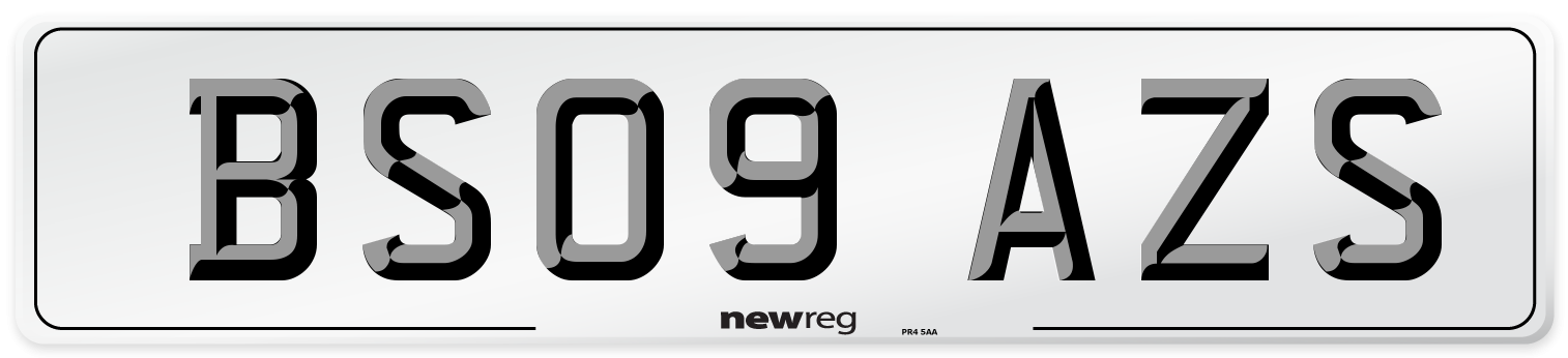 BS09 AZS Number Plate from New Reg
